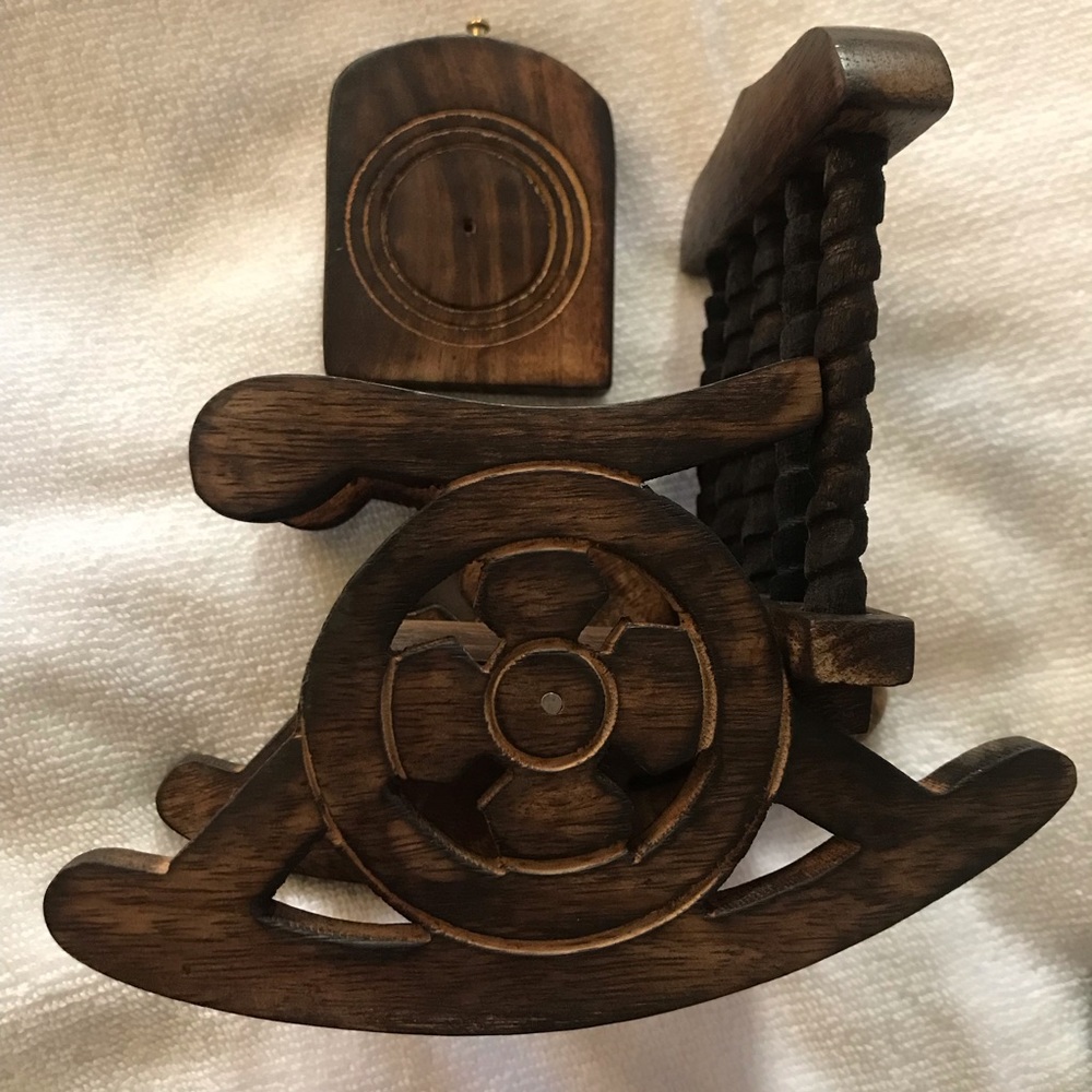 Wood Coasters with Rocking Chair Holder - Picture 2 of 4
